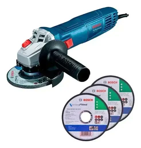 Bosch Professional GWS 700 c/ 3 Discos Corrente elétrica - Azul-turquesa