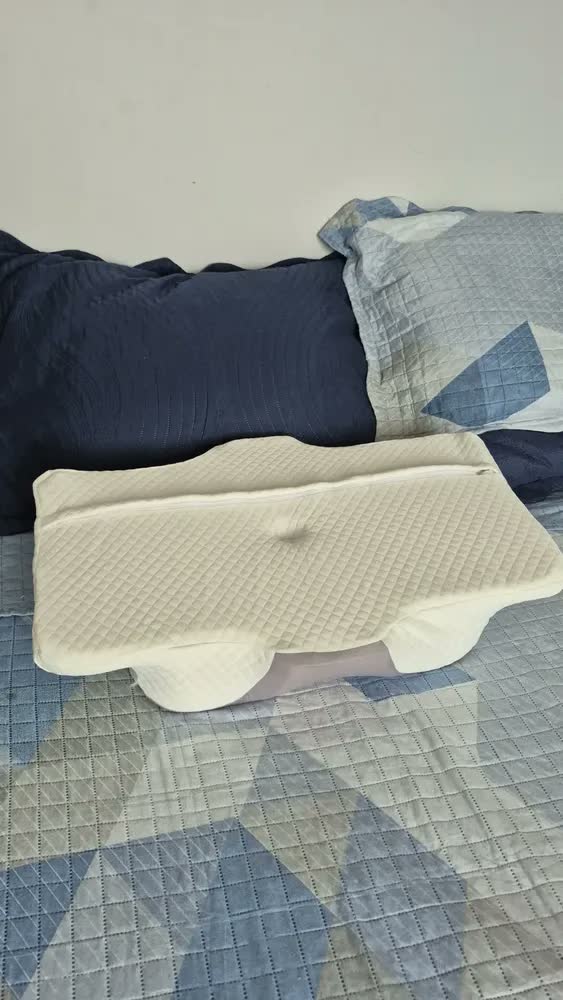 foto de Travesseiro Cervical Jinqsing De Espuma Viscoelástica Com Capa Removível Para Alívio Da Dor