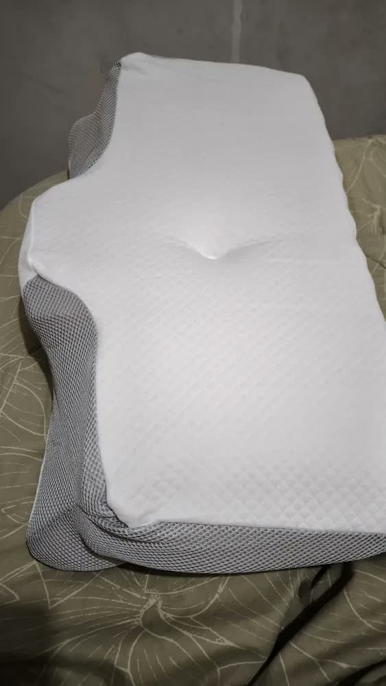 foto de Travesseiro Cervical Ergonômico de Espuma Memória com Capa Respirável