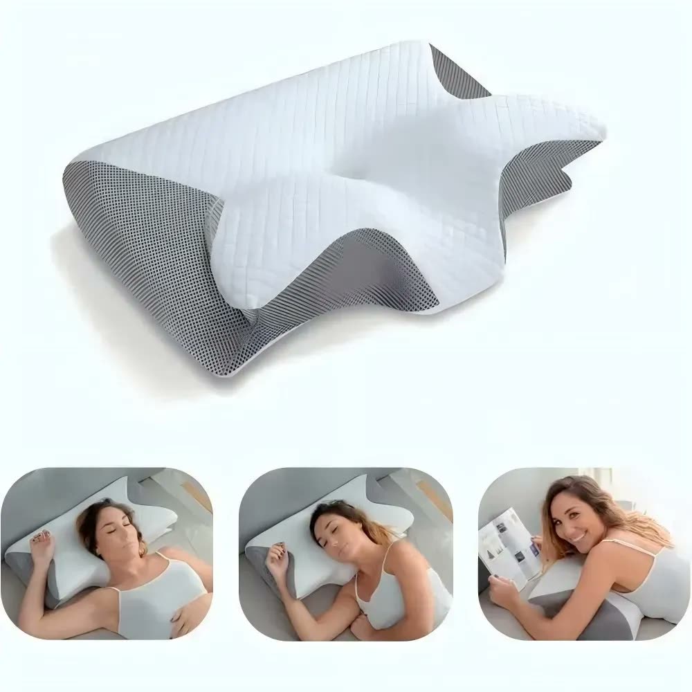 foto de Travesseiro Cervical Ergonômico de Espuma Memória com Capa Respirável