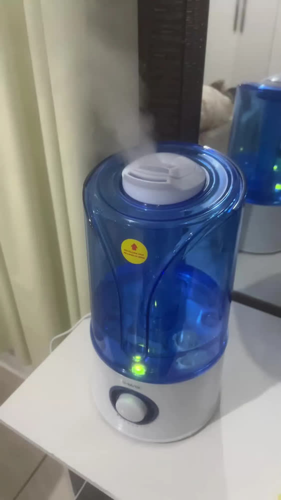 foto de Umidificador de Ar Grande Profissional Ultrassônico Silencioso 3,5 Litros Bivolt Melhor Umidificador para Ambiente Grande Luminária Led Purificador Climatizador Escritório Quarto Sala