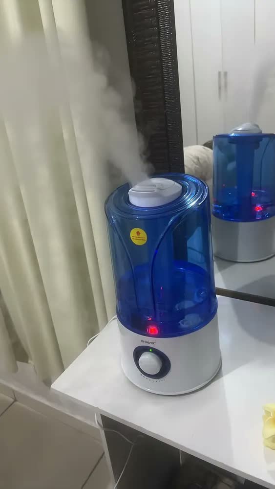 foto de Umidificador de Ar Grande Profissional Ultrassônico Silencioso 3,5 Litros Bivolt Melhor Umidificador para Ambiente Grande Luminária Led Purificador Climatizador Escritório Quarto Sala