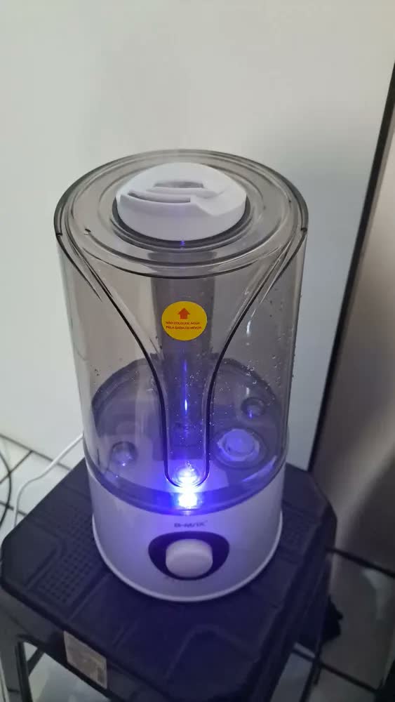 foto de Umidificador de Ar Grande Profissional Ultrassônico Silencioso 3,5 Litros Bivolt Melhor Umidificador para Ambiente Grande Luminária Led Purificador Climatizador Escritório Quarto Sala