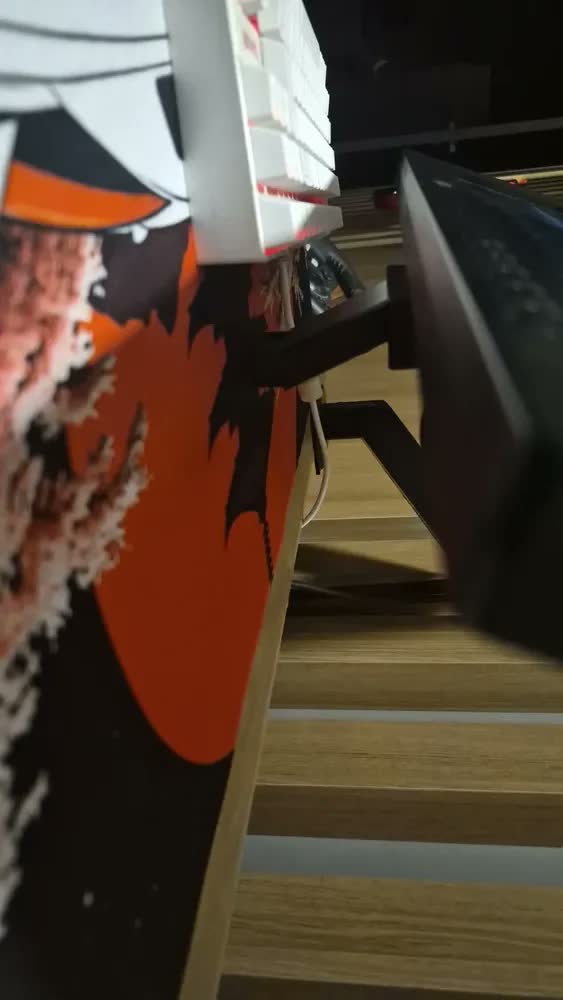 foto de Suporte Para Monitores Articulado De Mesa Pistão A Gás 10-27 Preto