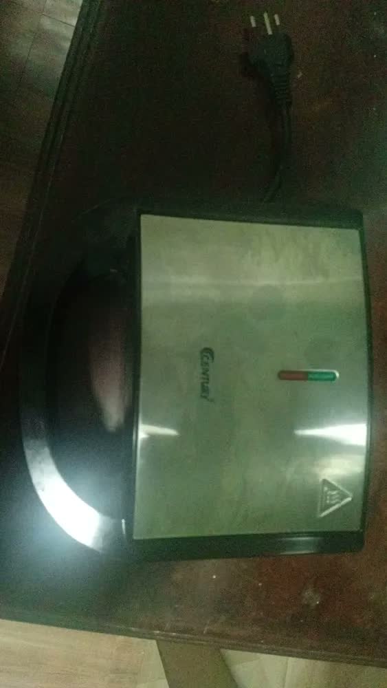 foto de Sanduicheira Elétrica Grill Antiaderente VYROX para 2 Sanduíches, Inox
