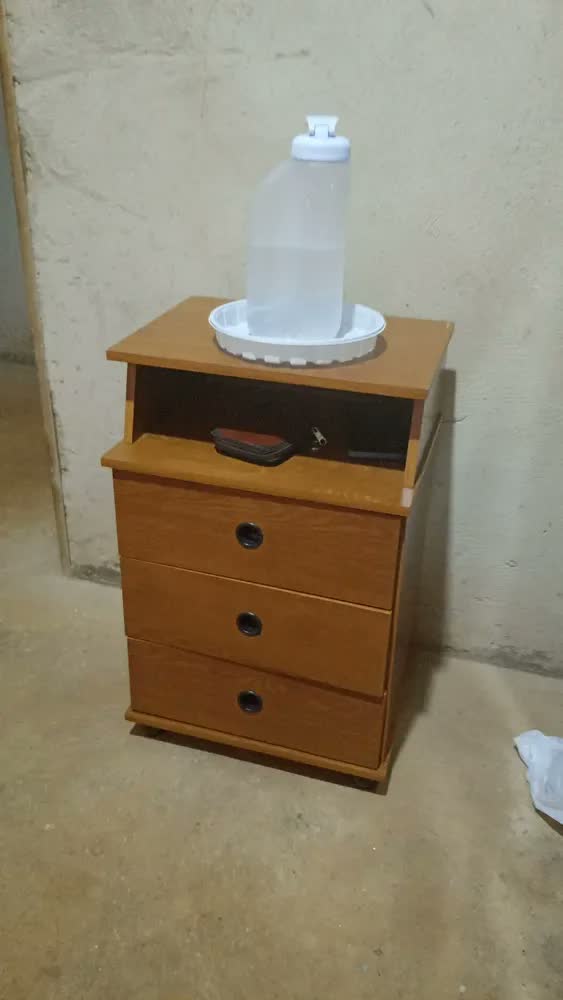 foto de Mesa de Cabeceira 3 Gavetas com Nicho Criado Mudo Luver Moveis - Freijó