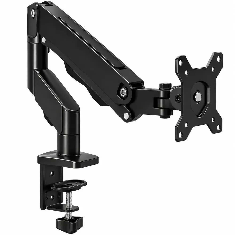 foto de Suporte Monitor Braço Articulado Ajustável Mesa Pc Tv Pistão á Gás 17