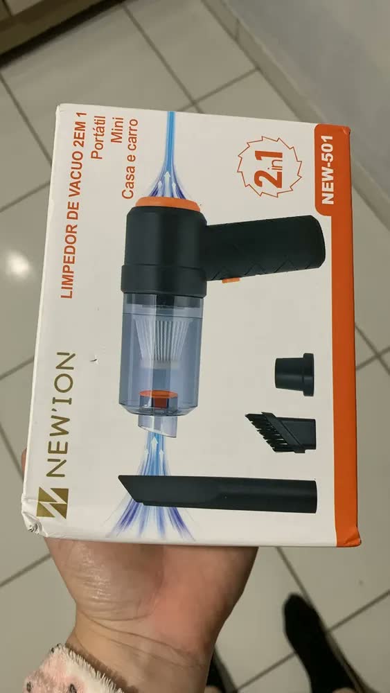 foto de Aspirador Portátil VOXLY 2 em 1 sem Fio para Carro e Casa, 120W