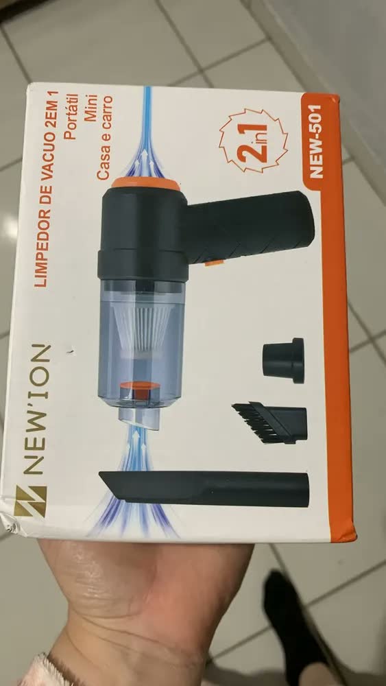 foto de Aspirador Portátil VOXLY 2 em 1 sem Fio para Carro e Casa, 120W