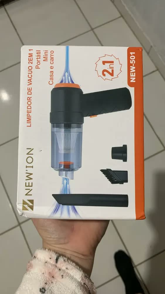 foto de Aspirador Portátil VOXLY 2 em 1 sem Fio para Carro e Casa, 120W