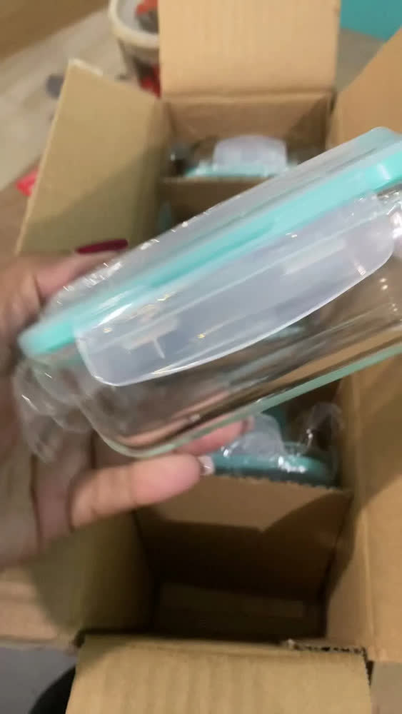 foto de Kit Com 5 Potes De Vidro Borossilicato Para Marmita Tampa Hermética 370ml Livre de BPA - Cozynook