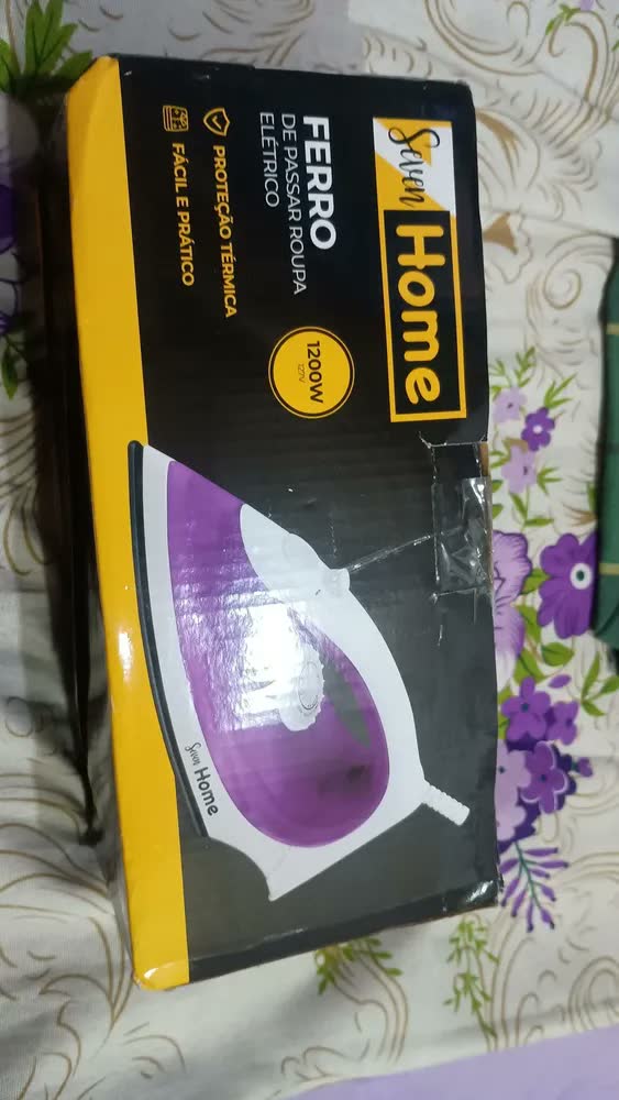 foto de Ferro de Passar Roupa A Vapor 1200W SH8054 Roxo - Seven Home
